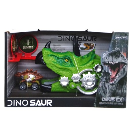 Ігровий набір "Dinosaur: залякування з машинкою", зелений
