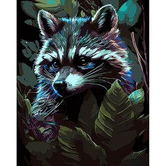 Картина по номерам на черном фоне 