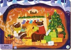 Пазл с рамкой Рождественская сказка медвежат