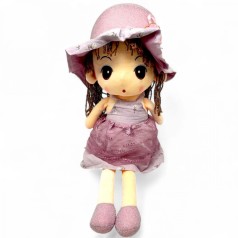М'яка лялька (висота 62 см) бузкова