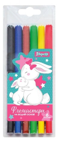 Фломастери 1 Вересня 6 кольорів 