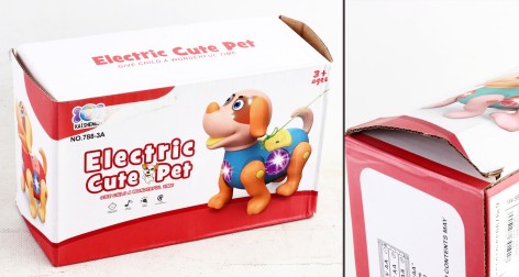 УЦЕНКА 40% Тварина муз. песик,3 кольори мікс, світло, звук, рух, кор. 21,5*10*13,3см 