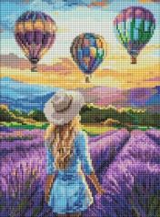 Набір з алмазною мозаїкою на підрамнику "Лавандові пригоди" Ideyka 30х40 см AMO8218