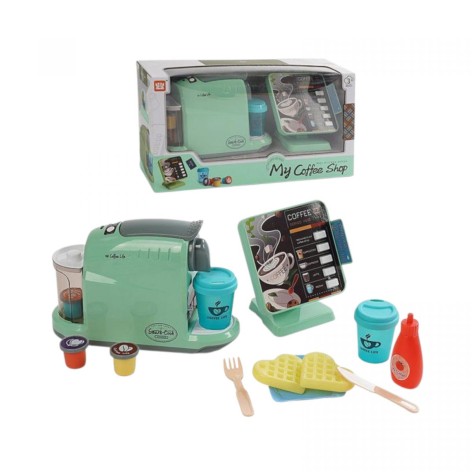 Ігровий набір Ledi "Кавʼярня з касою" з продуктами батареї музичний світловий (41×11×22,5 см)