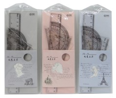 Набір лінійок 4шт.(лін.- 20см,трик-к-2шт.,транс-р) 