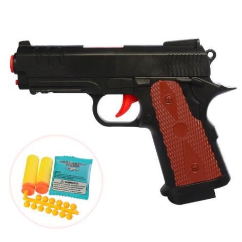 Пістолет іграшковий 19 см, водяні кулі, кулі-присоски, кульки, 17,5-26-4 см