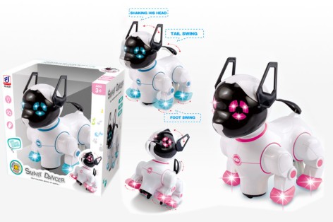 Робот-кошка на батарейках, свет, звук, 26*25 см