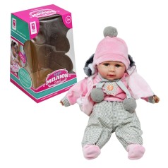 Пупс Чудо Малюк в рожевому з штанцями в клітинку