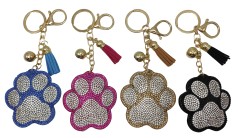 Брелок - стрази "Лапка" з пензликом 7см 4в.(40*12)