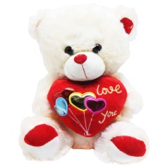 Мяка іграшка Медвідь з червоним сердечком