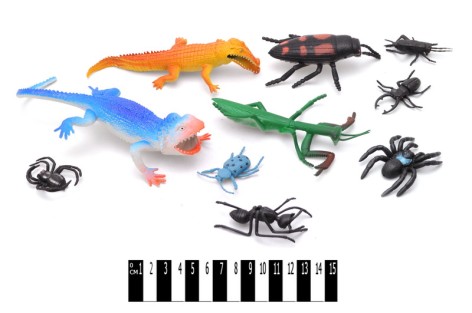 Іграшки Комахи та рептилії 10 шт. 29*19,5 см
