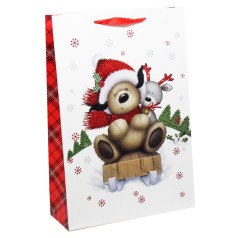 Пакет подарочный, новогодний 330 х 127 х 477 мм Вид 4