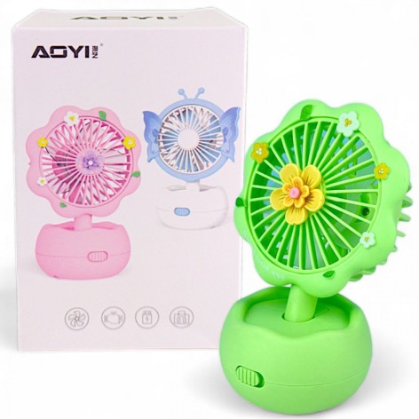 Портативний вентилятор ZB095A Mini з аккумулятором зелений