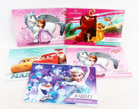 УЦЕНКА 40% Тетрадь для рисования 20 л., с УФ-покрытием,скоба,©Disney,12 шт в уп /12