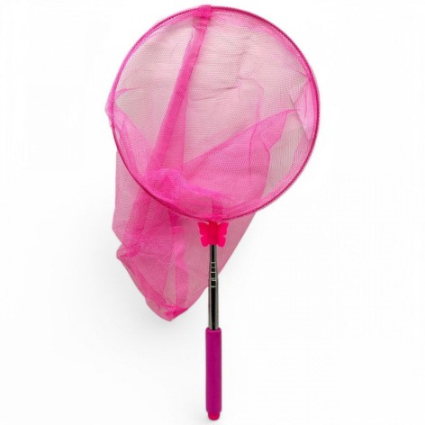 Сачок телескопічний (мінімальна довжина - 57 см; максимальна - 120 см) рожевий