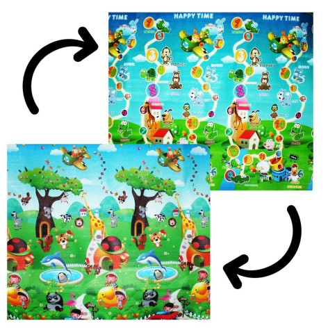 Коврик двусторонний "Теплый пол: Отдых на природе", 200х180 см