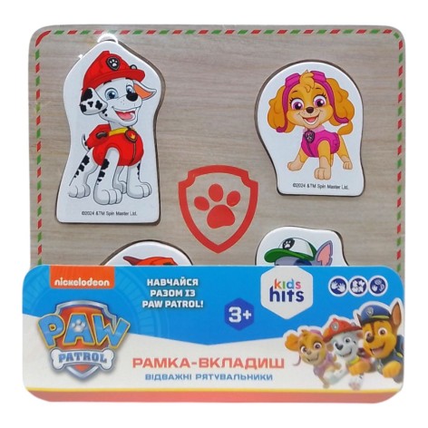 Дерев'яна іграшка KidsHits Щенячий патруль Paw Patrol рамка-вкладиш