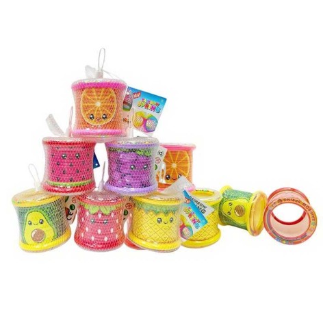 Пружинка цветные шарики, D=9 см, в сетке, микс видов 