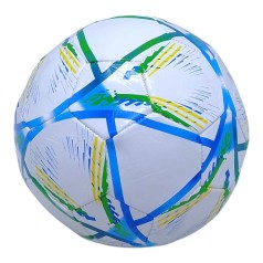 М'яч футбольний  матеріал PVC, 280 грамів, гумовий балон (зелено-блакитний)