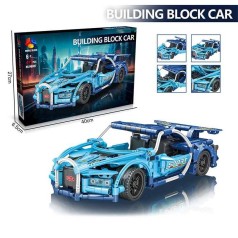 Конструктор 471 деталь, “Автомобіль для перегонів”, гумові шини, в кор. /36/