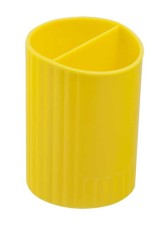 Склянка для письмового приладдя Sferik кругла на два відділення, жовта