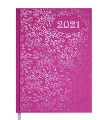 Щоденник датований 2021 VINTAGE, A5, рожевий