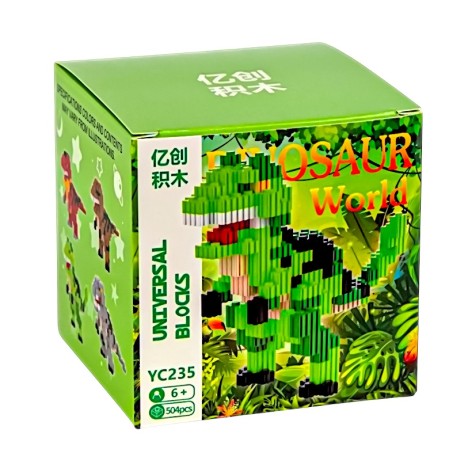 Конструктор детский 504дет. 3D фигурка пиксельный YC235 9*9*9см //