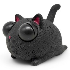 Іграшка-антистрес, витрішкуватка "Котик" 7 см (чорний)