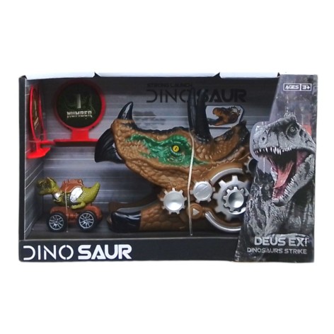 Ігровий набір "Dinosaur: залякування з машинкою", коричневий