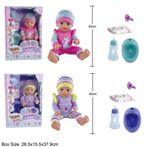 Пупс 40см YL2340A-B/YL2340A-C интер-ный с аксес.горшком 2в.кор.37,9*15,5*26,5 