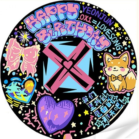 Винил по номерам Strateg ПРЕМИУМ Праздничное граффити с лисицей размером 30х30 см