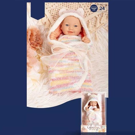 Пупс висота 24 см, ковдра-конверт, в кор. 