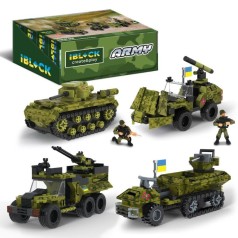 Конструктор iBlock Армия, 154-237дет., 4вида, р-р уп-ки 23*4,5*14см /6/48/8шт в коробке 47,2*19,5*14,5см