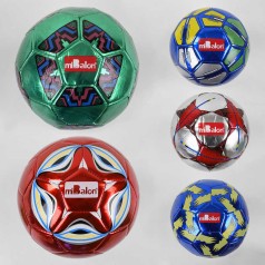 Футбольный мяч 3 вида, вес 320-340 грамм, материал PVC Lazer, баллон резиновый