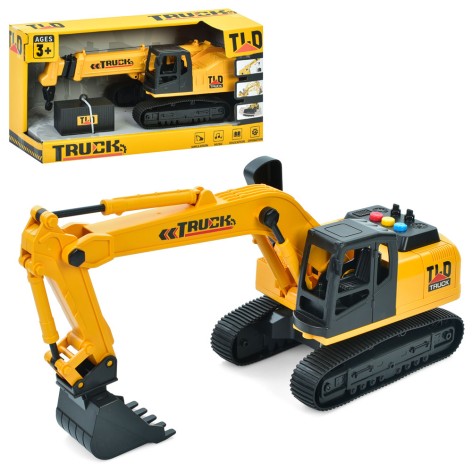 Будтехніка 32см, звук, рухливі деталі, 2 види (екскаватор, кран), на бат(табл), в кор-ці, 36-17,5-13см 