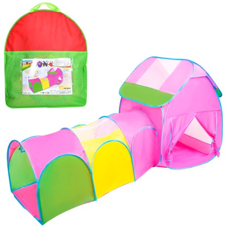 Намет ігровий дитячий каркасний з тунелем 210х83х104см MR1482