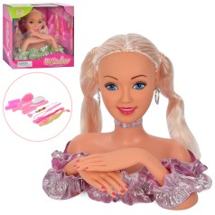 Кукла DEFA голова для причесок, расческа, аксес., 2 цвета, кор., 29-28-14 см. 