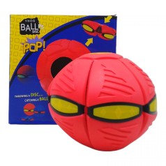 Мяч-трансформер  "Flat Ball Disc: Мячик-фрисби", красный
