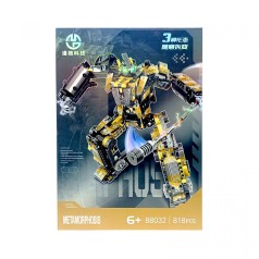 Конструктор 818 элементов, 3 варианта сбора: робот/динозавр/танк, в коробке