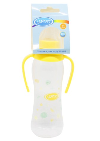 Бутылочка для кормления с соской, 250 мл (желтая)