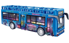 Автобус іграшковий двоповерховий туристичний, інерція, відкриваються двері, 3 кольори