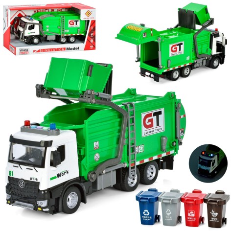 Сміттєвоз 32см,інерція,звук,світло,на бат-ці(табл),гумові колеса,рухомі деталі, в кор-ці 36-18,5-10,5см 