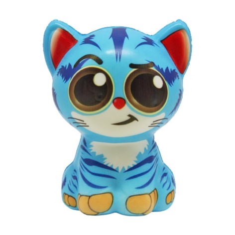 Игрушка сквиш котик синий
