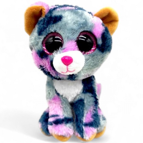 Плюшева іграшка "Очі" (14 см), ЯГУАР сіро-рожевий картатій