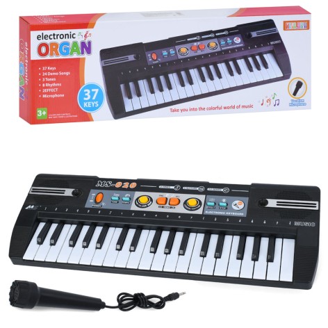 Синтезатор дитячий 37 клавіш, мікрофон, 3 тони, 8 ритмів, 24 демо R751