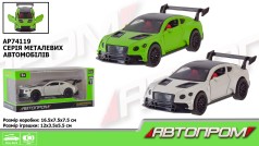 Машинка металева АВТОПРОМ 1:32, 2 кольори, відкриваються двері, багажник