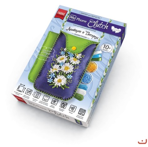 Комплект для творчества, чехлы с вышивкой лентами, 