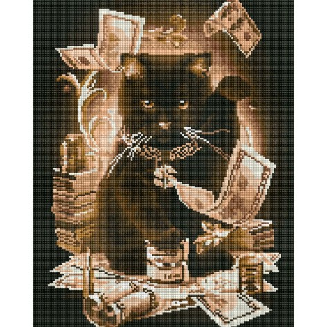 Алмазная мозаика: Денежный кот