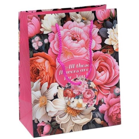 Пакет подарунковий з ручкам (23х18х10 см)