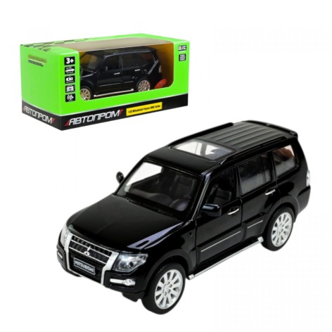 Машина мет. 1:33 "Mitsubishi Pajero 4WD Turbo", капот,багажник,батар., свет., звук, открыть.двери, короб.18 * 9 * 8 см